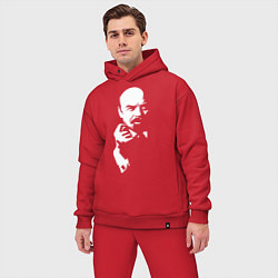 Мужской костюм оверсайз Ленин: фигу вам, цвет: красный — фото 2