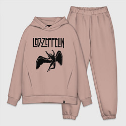 Мужской костюм оверсайз Led Zeppelin, цвет: пыльно-розовый