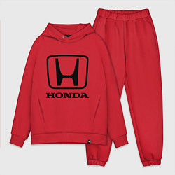 Мужской костюм оверсайз Honda logo, цвет: красный