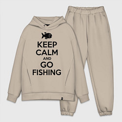 Мужской костюм оверсайз Keep Calm & Go fishing