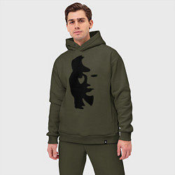 Мужской костюм оверсайз Саксофонист или девушка, цвет: хаки — фото 2