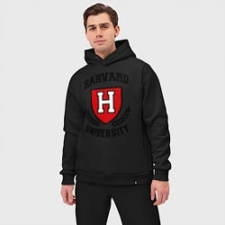 Мужской костюм оверсайз Harvard University, цвет: черный — фото 2