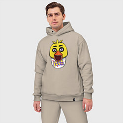 Мужской костюм оверсайз Chica FNAF, цвет: миндальный — фото 2