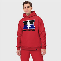 Мужской костюм оверсайз Honda, цвет: красный — фото 2