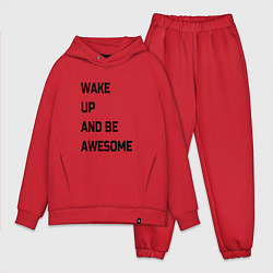 Мужской костюм оверсайз Wake up and be awesome, цвет: красный
