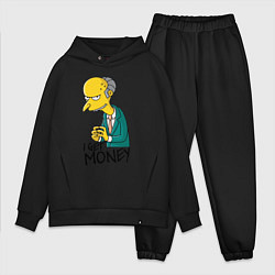 Мужской костюм оверсайз Mr. Burns: I get money, цвет: черный