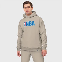 Мужской костюм оверсайз NBA, цвет: миндальный — фото 2