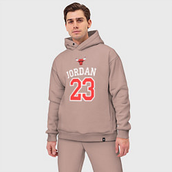 Мужской костюм оверсайз Jordan 23, цвет: пыльно-розовый — фото 2