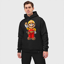Мужской костюм оверсайз Super Mario цвета черный — фото 2