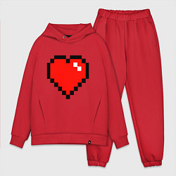 Мужской костюм оверсайз Minecraft Lover, цвет: красный