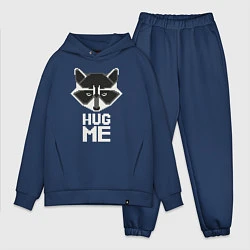 Мужской костюм оверсайз Raccoon: Hug me, цвет: тёмно-синий