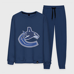 Костюм хлопковый мужской Vancouver Canucks, цвет: тёмно-синий