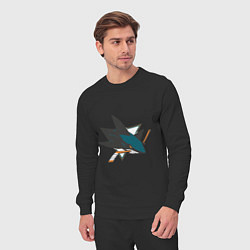 Костюм хлопковый мужской San Jose Sharks, цвет: черный — фото 2