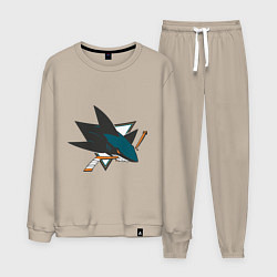 Костюм хлопковый мужской San Jose Sharks, цвет: миндальный