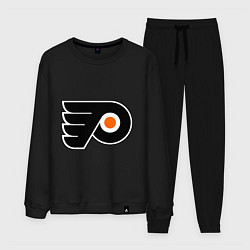 Костюм хлопковый мужской Philadelphia Flyers, цвет: черный