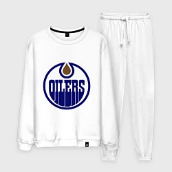 Костюм хлопковый мужской Edmonton Oilers, цвет: белый