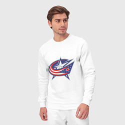 Костюм хлопковый мужской Columbus Blue Jackets, цвет: белый — фото 2