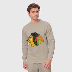 Костюм хлопковый мужской Chicago Blackhawks, цвет: миндальный — фото 2