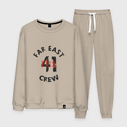 Костюм хлопковый мужской Far East 41 Crew, цвет: миндальный