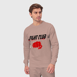 Костюм хлопковый мужской Fight Club, цвет: пыльно-розовый — фото 2