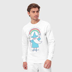 Костюм хлопковый мужской Skate mage, цвет: белый — фото 2