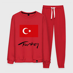 Костюм хлопковый мужской Turkey, цвет: красный