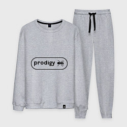 Костюм хлопковый мужской Prodigy лого с муравьем, цвет: меланж