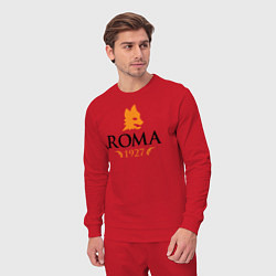 Костюм хлопковый мужской AS Roma 1927, цвет: красный — фото 2