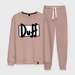 Костюм хлопковый мужской Duff, цвет: пыльно-розовый