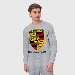 Костюм хлопковый мужской Porsche Stuttgart, цвет: меланж — фото 2