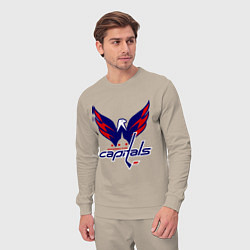 Костюм хлопковый мужской Washington Capitals: Ovechkin, цвет: миндальный — фото 2