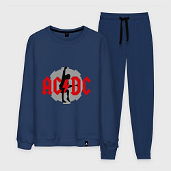 Костюм хлопковый мужской AC/DC: Angus Young, цвет: тёмно-синий