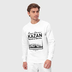 Костюм хлопковый мужской Kazan: Republic of Tatarstan, цвет: белый — фото 2