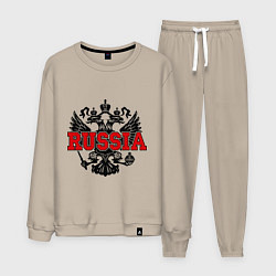 Костюм хлопковый мужской Russia Coat, цвет: миндальный