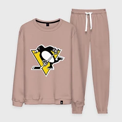 Костюм хлопковый мужской Pittsburgh Penguins, цвет: пыльно-розовый