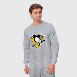 Костюм хлопковый мужской Pittsburgh Penguins, цвет: меланж — фото 2