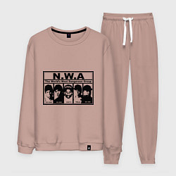 Костюм хлопковый мужской NWA, цвет: пыльно-розовый