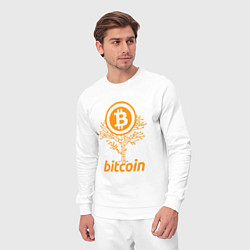 Костюм хлопковый мужской Bitcoin Tree, цвет: белый — фото 2