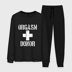 Костюм хлопковый мужской Orgasm + donor, цвет: черный