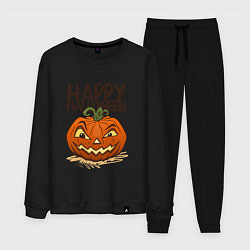 Костюм хлопковый мужской Happy halloween, цвет: черный