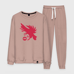 Костюм хлопковый мужской Warlock Eagle, цвет: пыльно-розовый