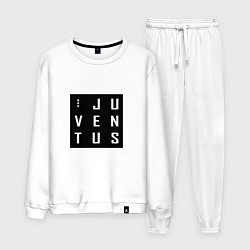 Костюм хлопковый мужской Juventus FC: Black Collection, цвет: белый