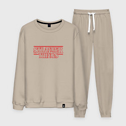 Костюм хлопковый мужской Stranger Things, цвет: миндальный