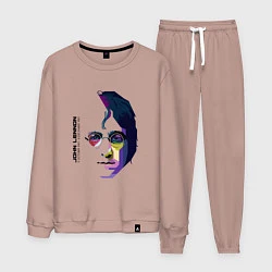 Костюм хлопковый мужской John Lennon: Techno, цвет: пыльно-розовый