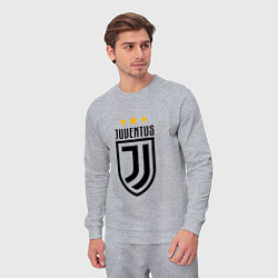 Костюм хлопковый мужской Juventus FC: 3 stars, цвет: меланж — фото 2
