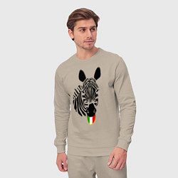 Костюм хлопковый мужской Juventus Zebra, цвет: миндальный — фото 2