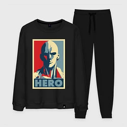 Костюм хлопковый мужской Saitama Hero, цвет: черный