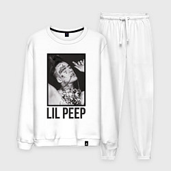 Костюм хлопковый мужской Lil Peep: Black Style, цвет: белый