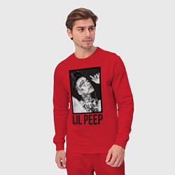 Костюм хлопковый мужской Lil Peep: Black Style, цвет: красный — фото 2