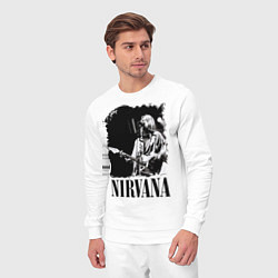 Костюм хлопковый мужской Black Nirvana, цвет: белый — фото 2